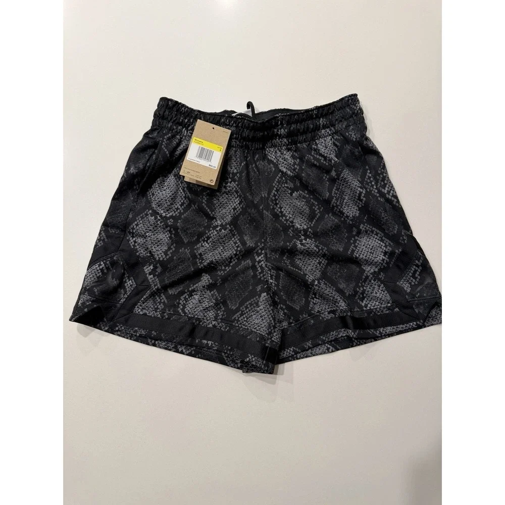 Jordan Sport Snakeskin Print Diamond Short Black HJ0065-010 Womens S NWT